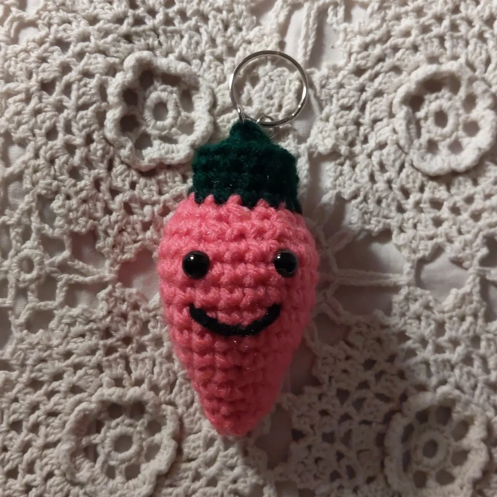 Christmas Lightbulb Crochet Plush Amigurumi Keychain Hand Designed